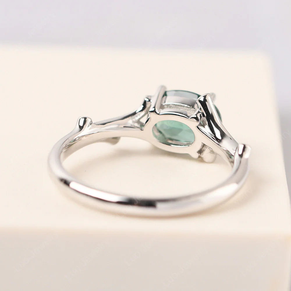 Green Sapphire Tree Branch Ring - Image 4
