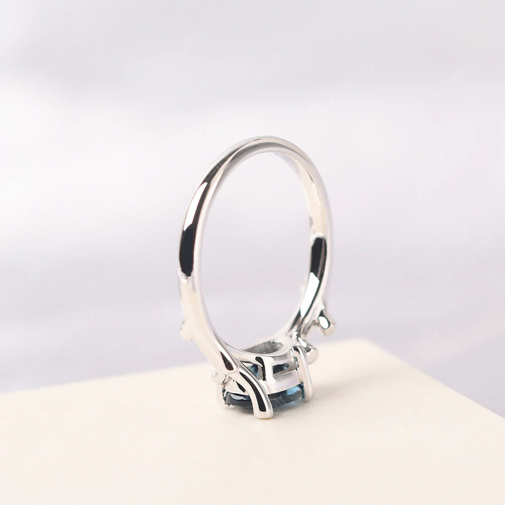 London Blue Topaz Branch Engagement Ring - Image 4