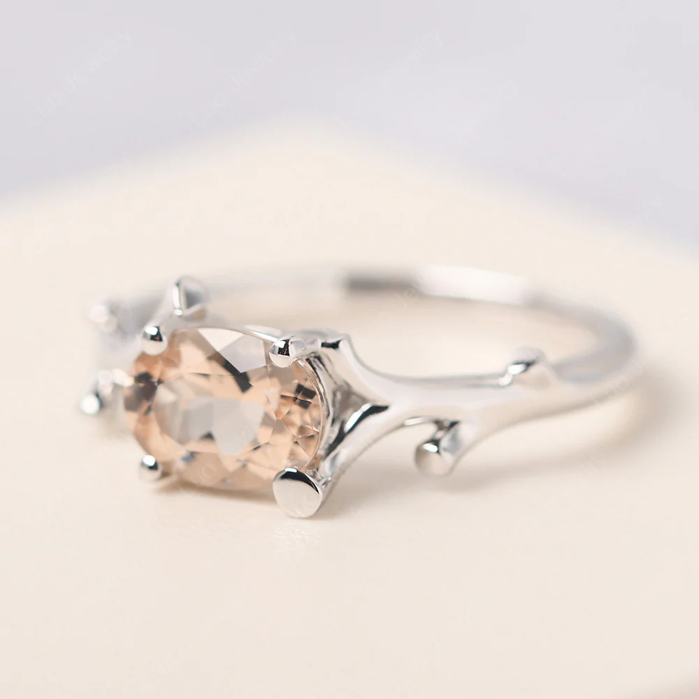 Morganite Tree Branch Ring - Image 2