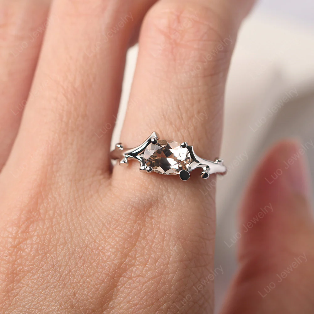 Morganite Tree Branch Ring - Image 5