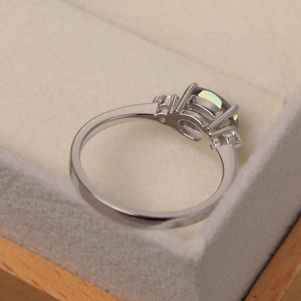Oval East West Mystic Topaz Trilogy Ring - Image 12
