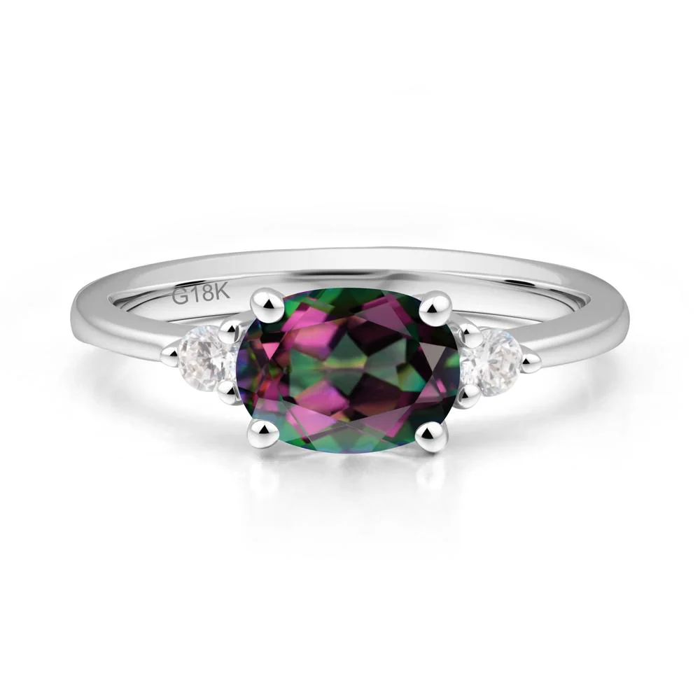 Oval East West Mystic Topaz Trilogy Ring - Image 2