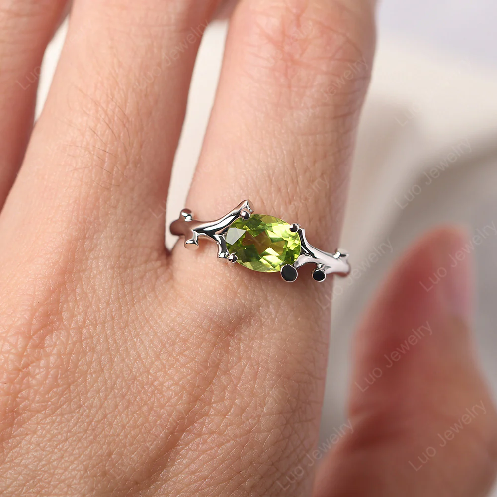 Peridot Tree Branch Ring - Image 6