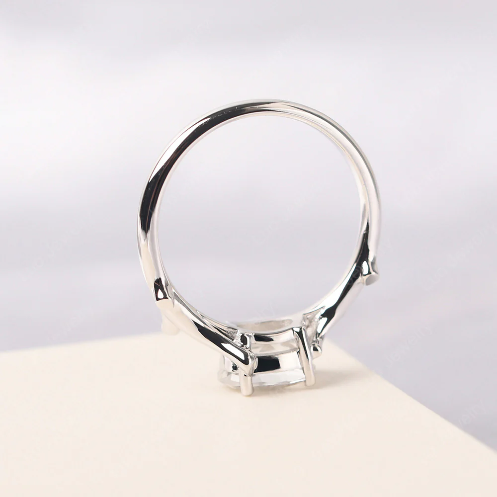 White Topaz Branch Engagement Ring - Image 5