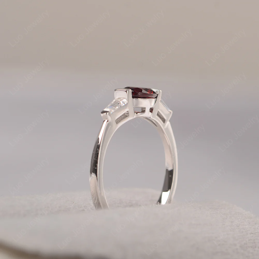 Low Profile Garnet Ring - Image 4