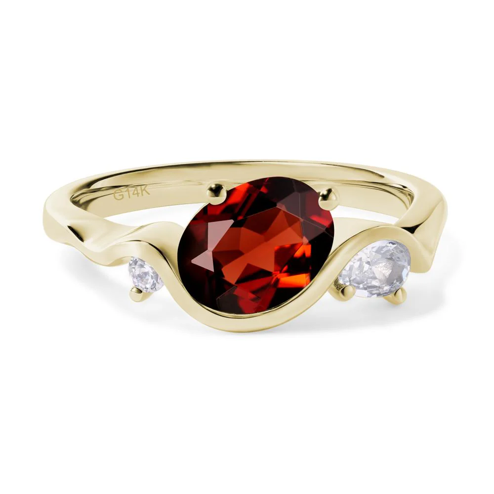 Garnet Wave Ring - Image 4