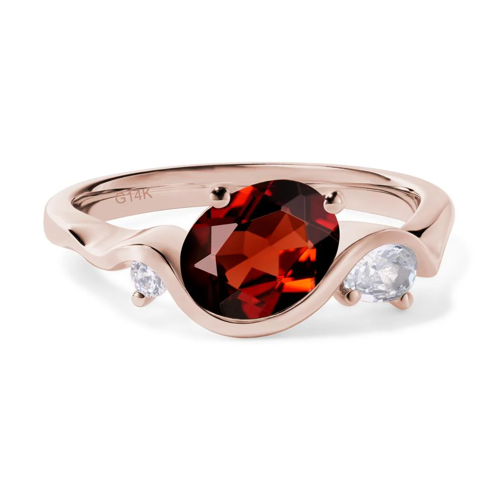 Garnet Wave Ring - Image 5