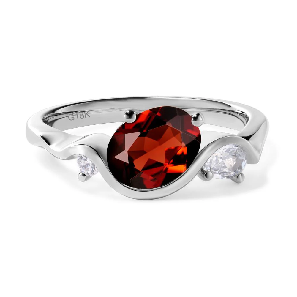 Garnet Wave Ring - Image 7