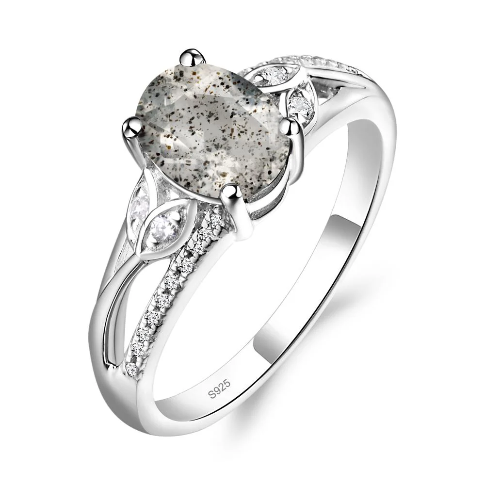 Oval Cut Herkimer Diamond Ring
