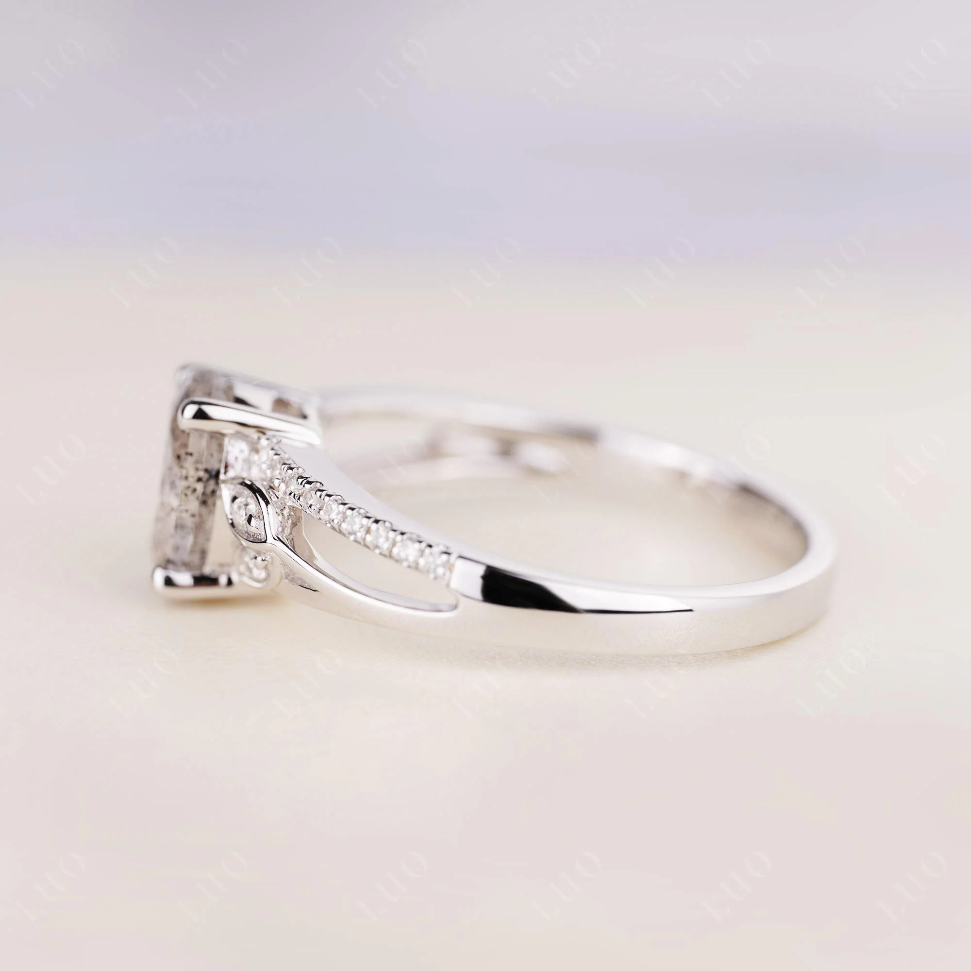 Oval Cut Herkimer Diamond Ring - Image 32