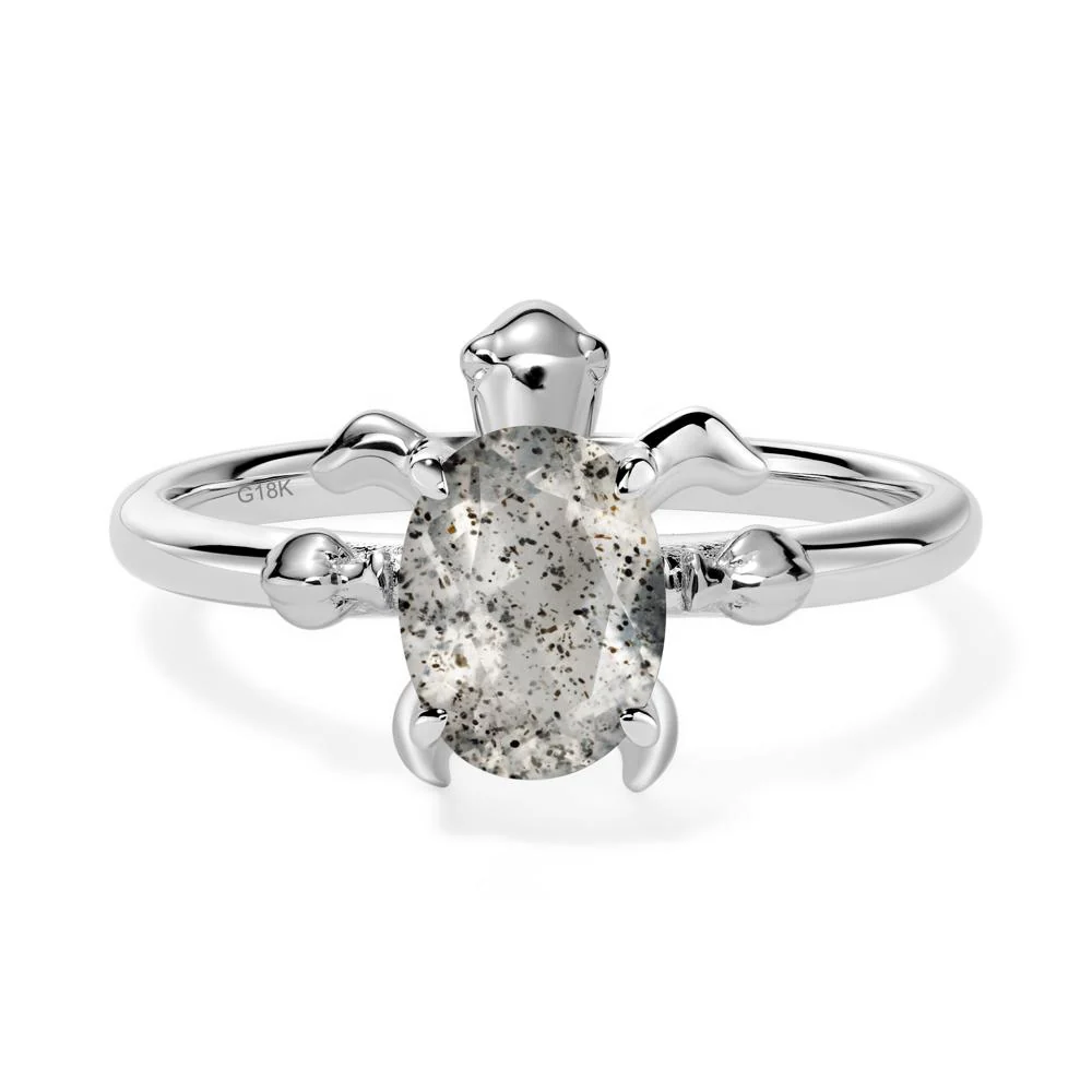 Oval Cut Herkimer Diamond Turtle Ring - Image 6
