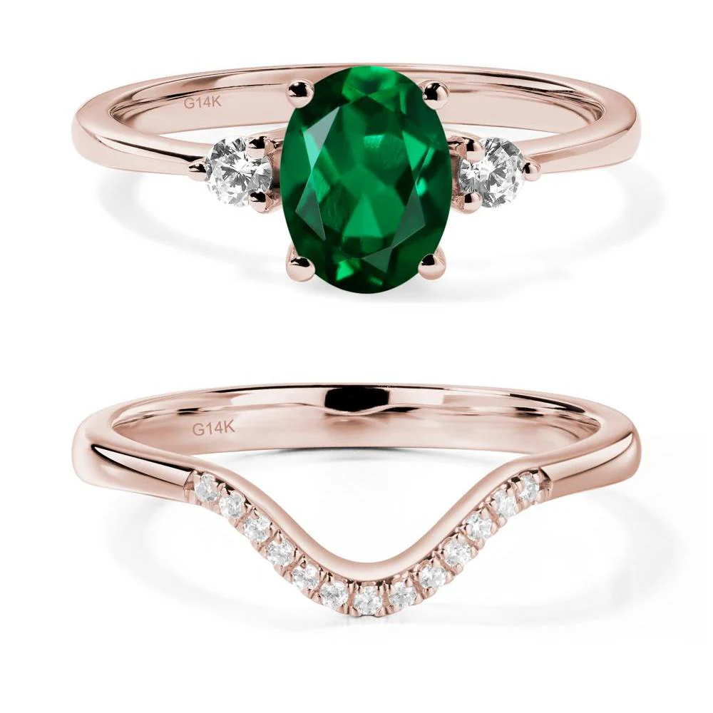 Trilogy Oval Emerald Ring - Image 11