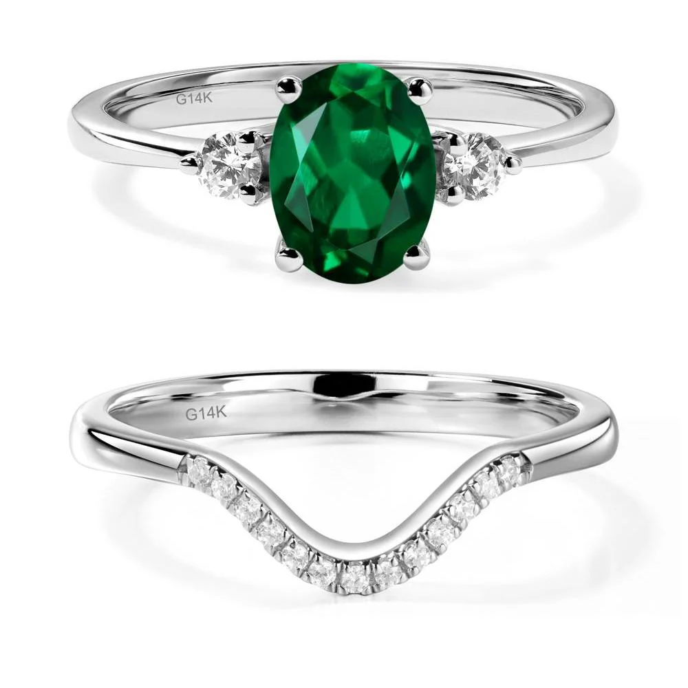 Trilogy Oval Emerald Ring - Image 13