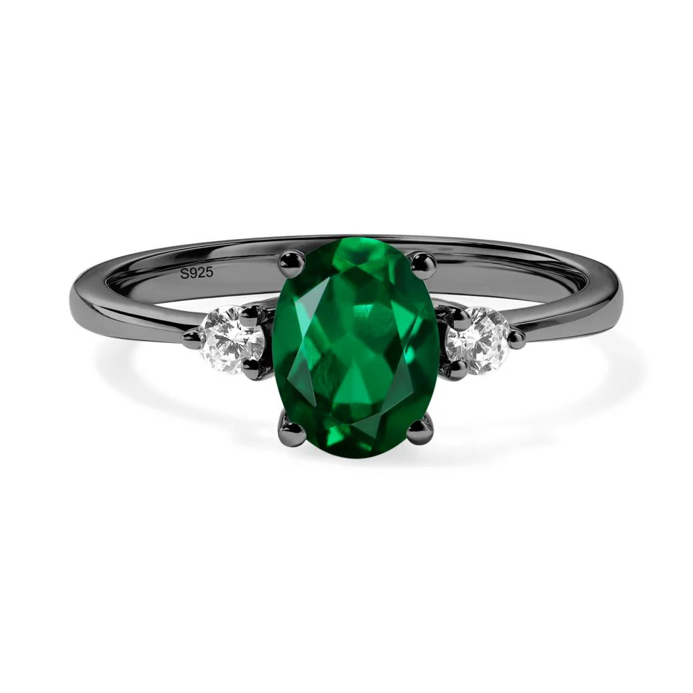 Trilogy Oval Emerald Ring - Image 2