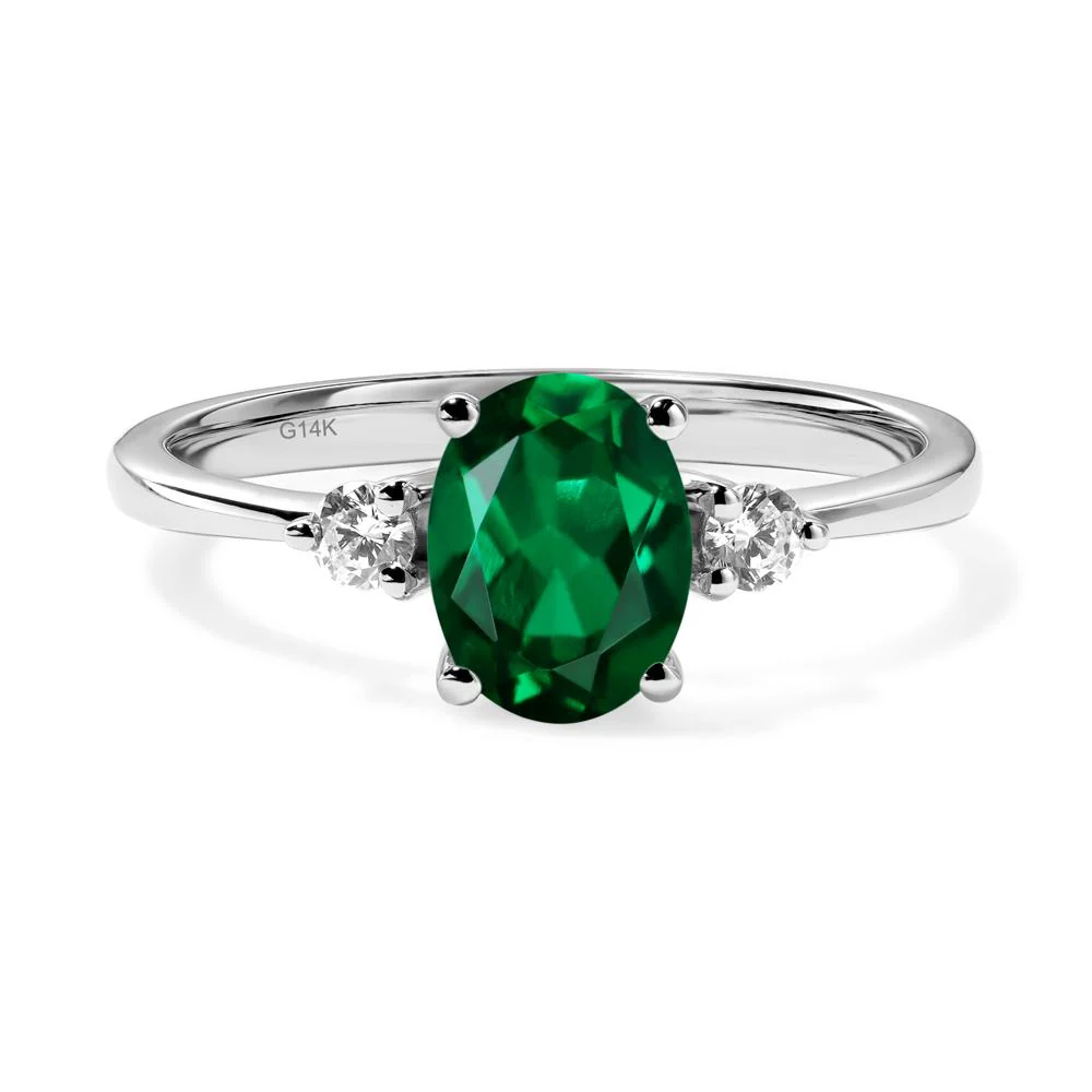 Trilogy Oval Emerald Ring - Image 3