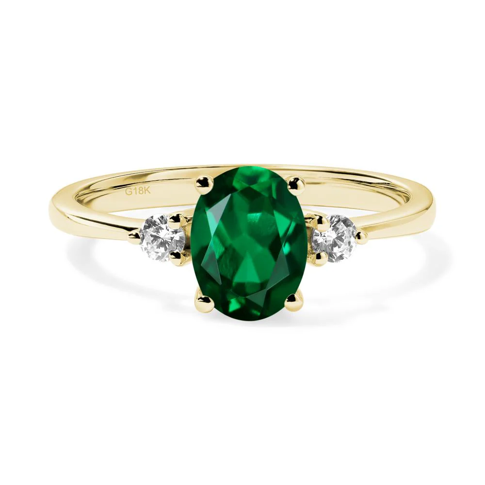 Trilogy Oval Emerald Ring - Image 7