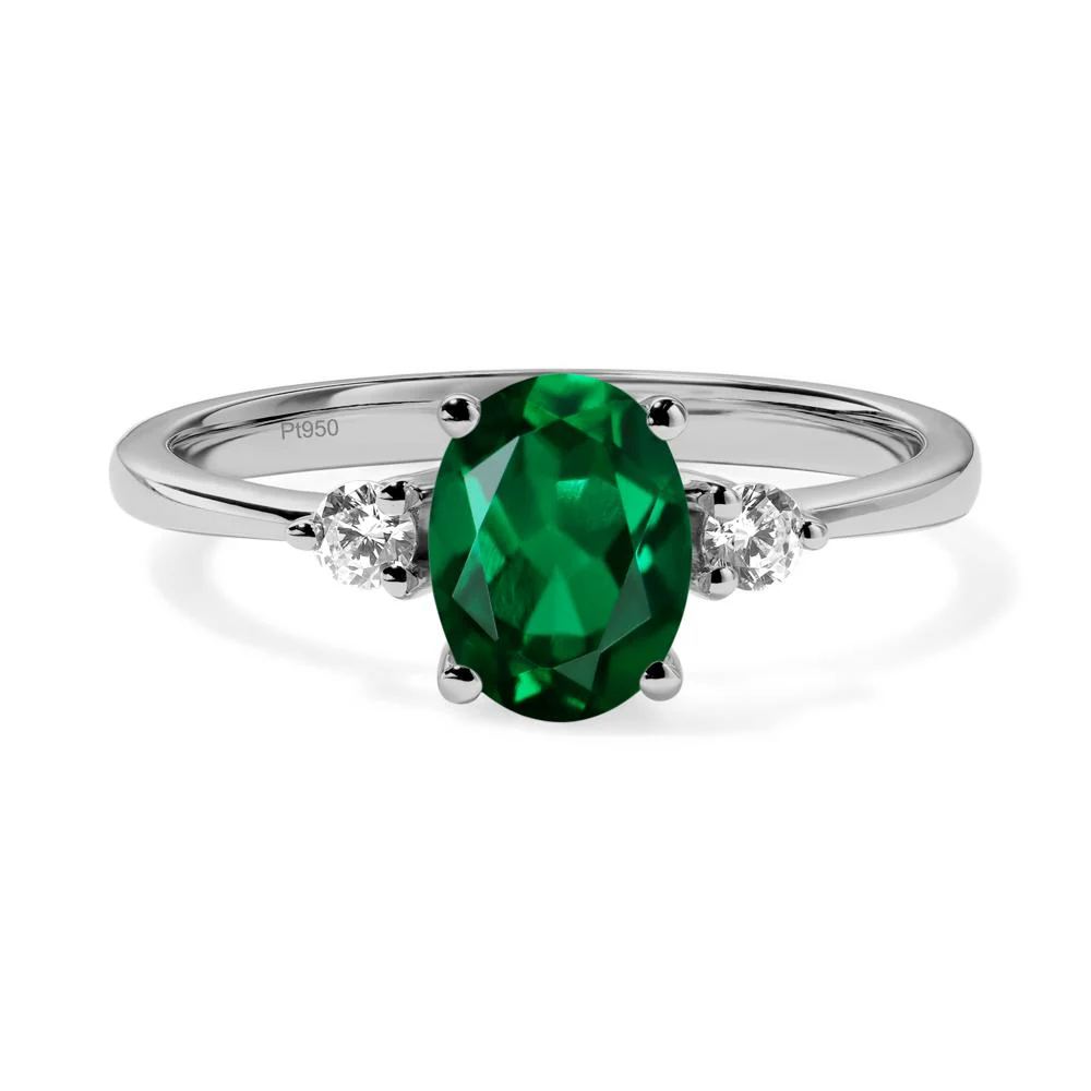 Trilogy Oval Emerald Ring - Image 9