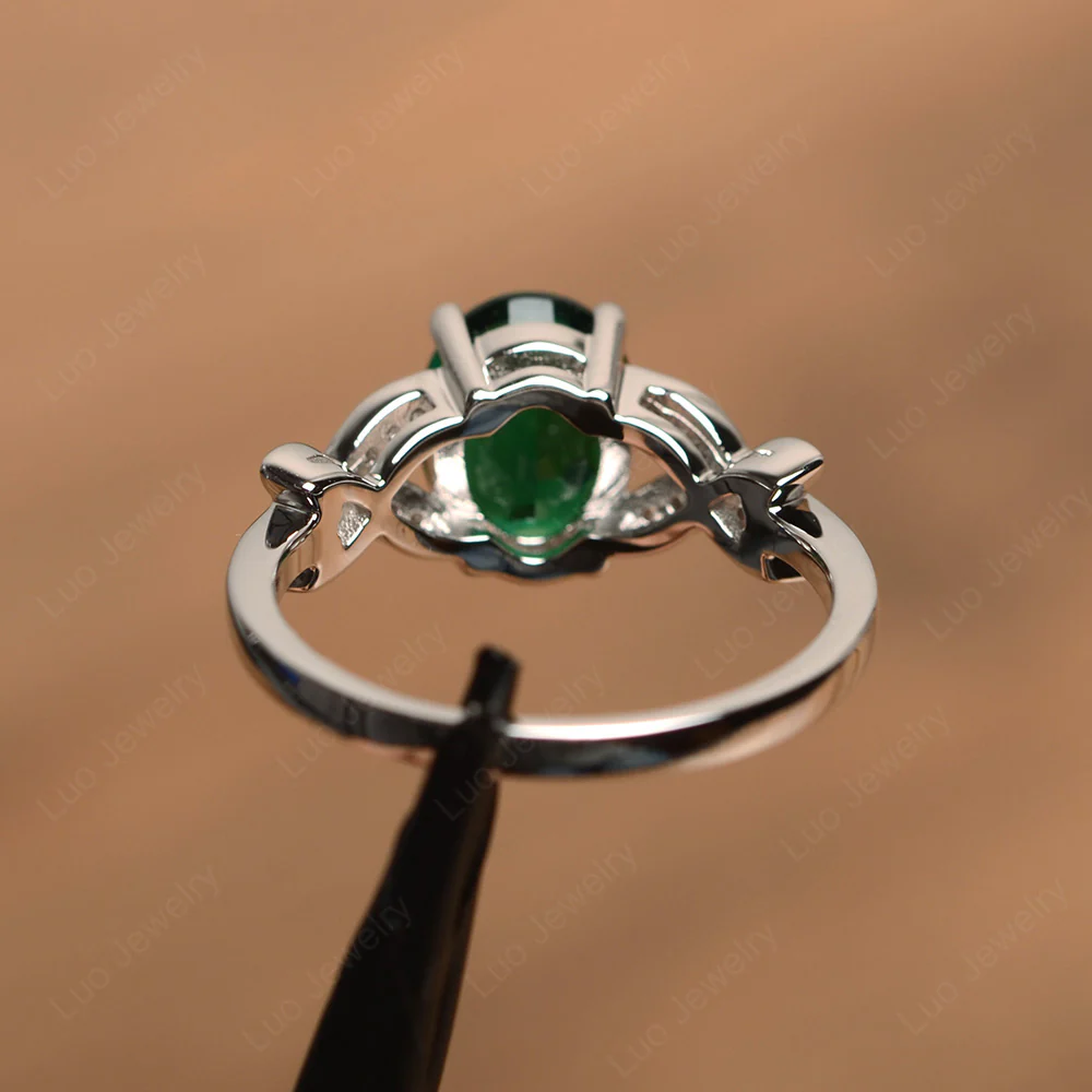 Emerald Butterfly Promise Ring - Image 3