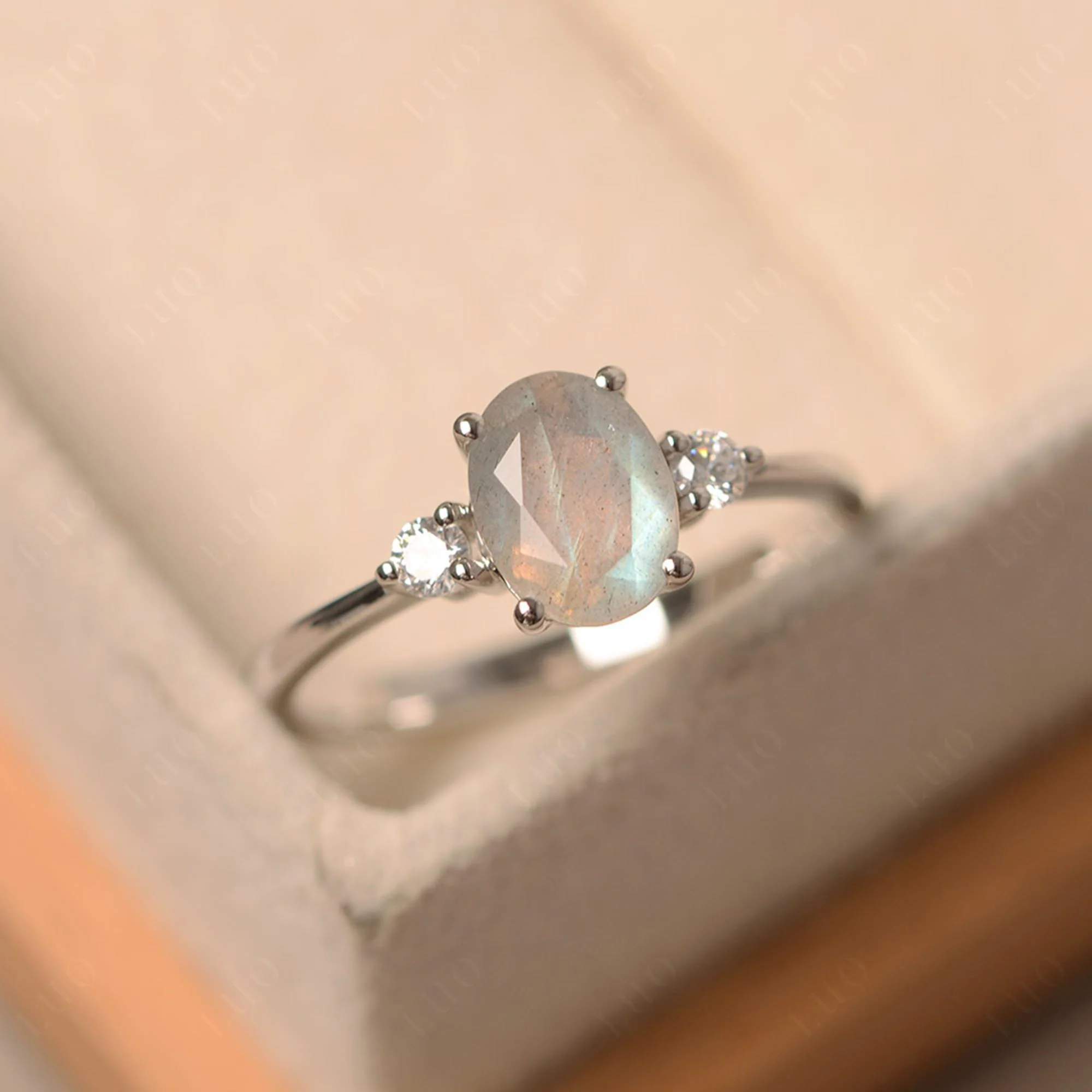Trilogy Oval Labradorite Ring - Image 32
