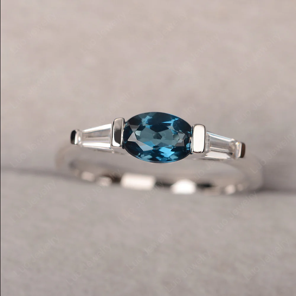 Low Profile London Blue Topaz Ring
