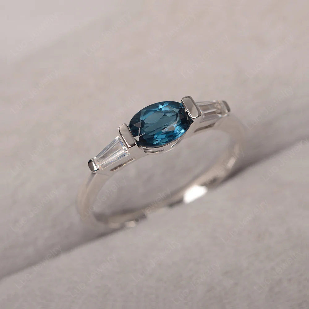 Low Profile London Blue Topaz Ring - Image 2