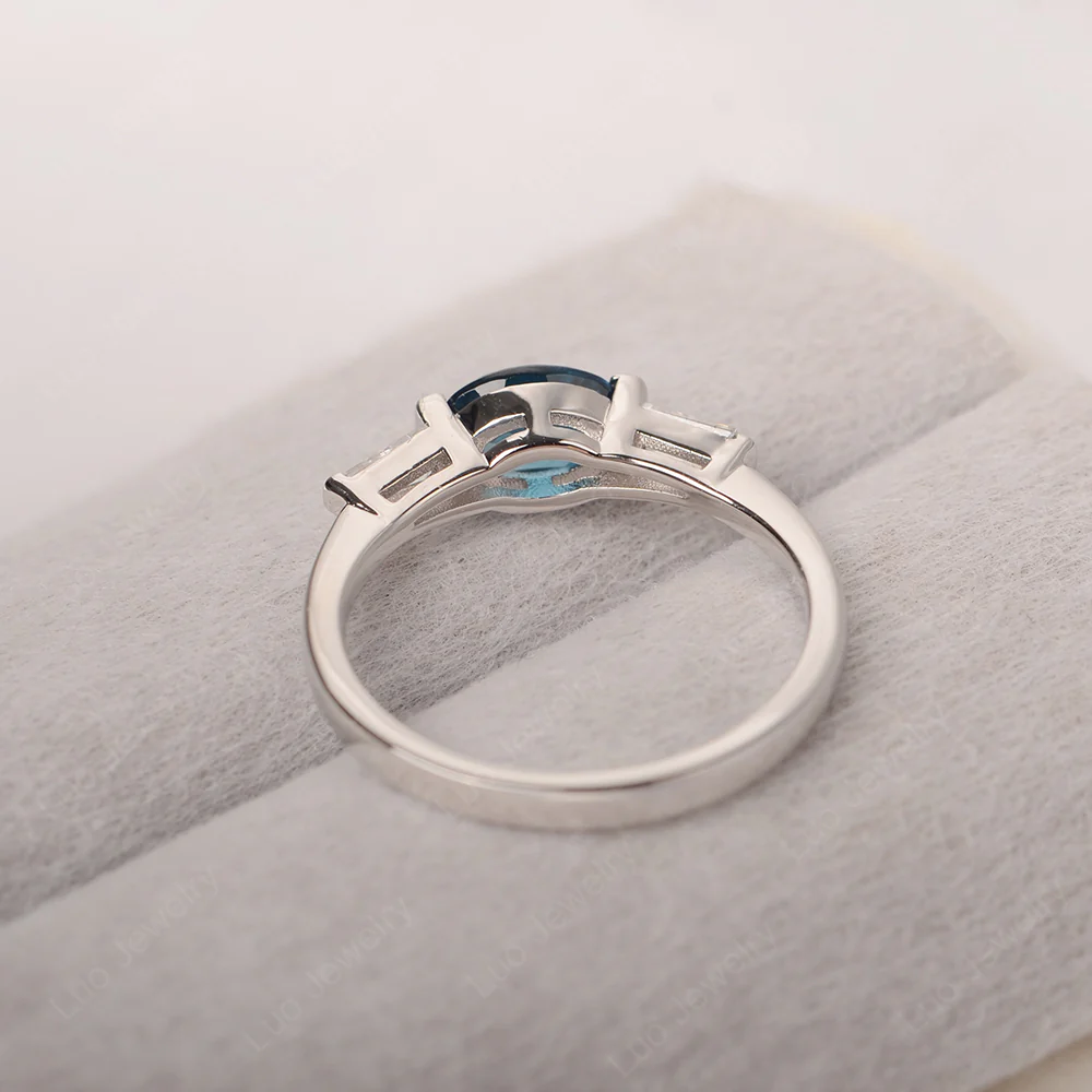 Low Profile London Blue Topaz Ring - Image 3