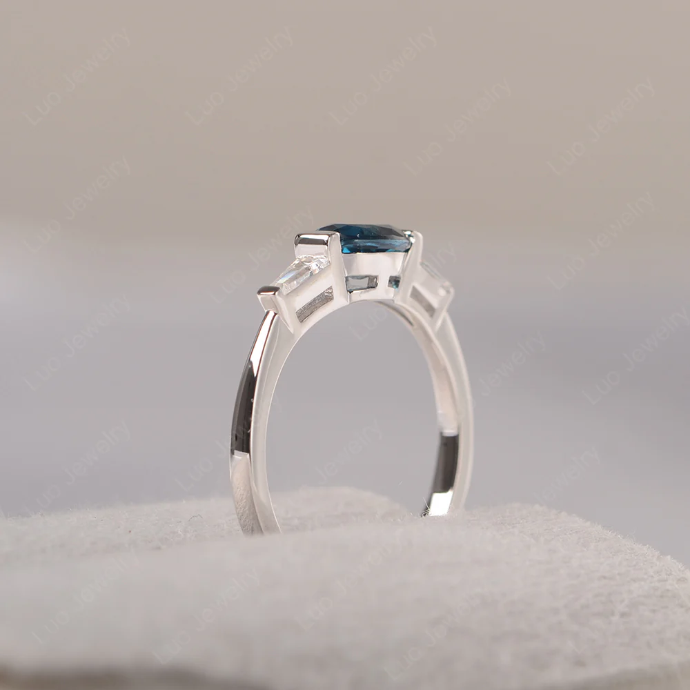 Low Profile London Blue Topaz Ring - Image 4