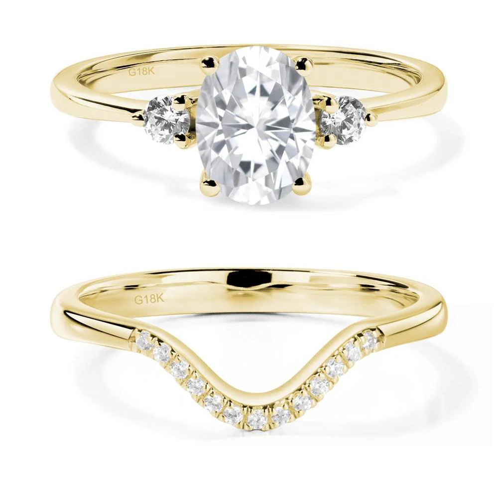 Trilogy Oval Moissanite Ring - Image 21
