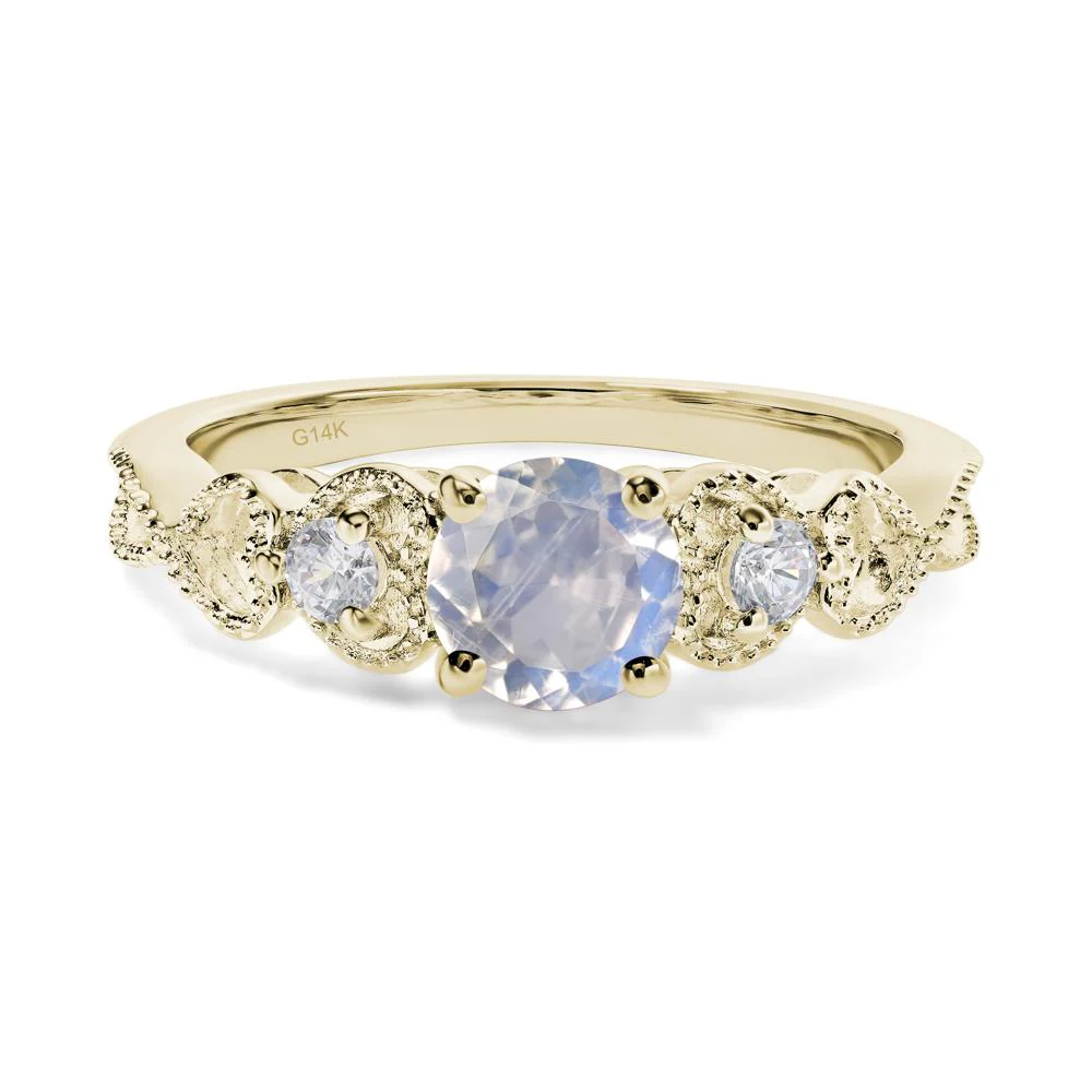 Moonstone Vintage Style Engagement Ring - Image 4