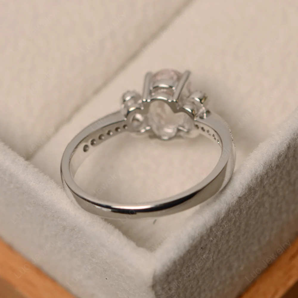 Morganite Milgrain Oval Engagement Ring - Image 3