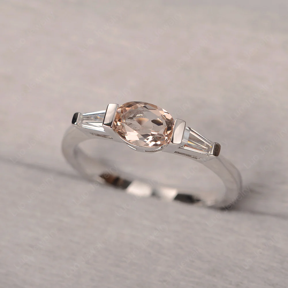 Low Profile Morganite Ring - Image 2