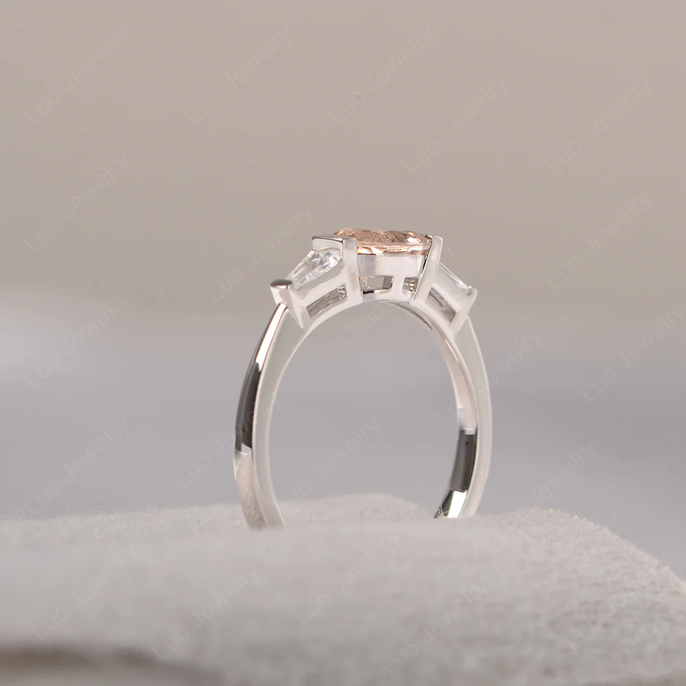 Low Profile Morganite Ring - Image 4