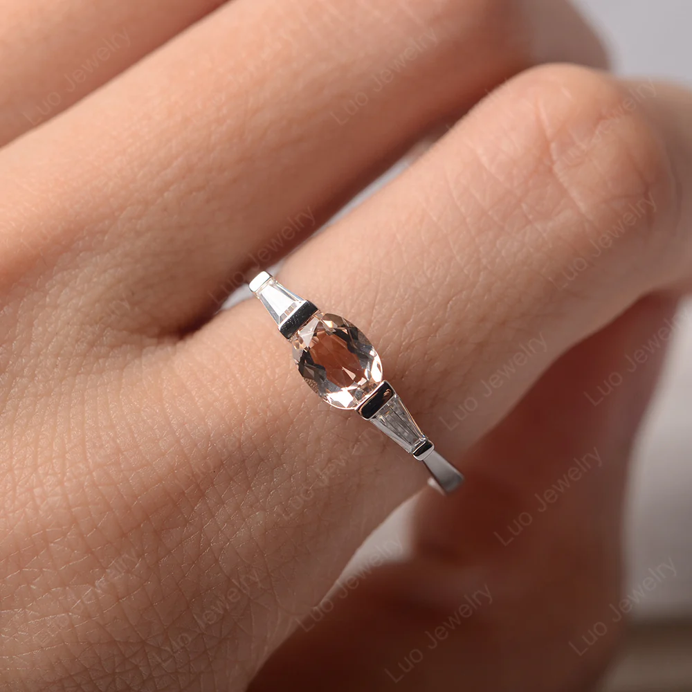Low Profile Morganite Ring - Image 5