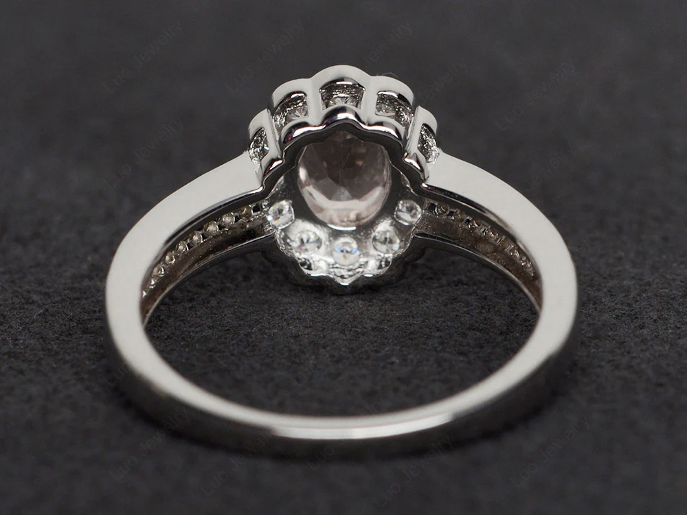 Morganite Scalloped Engagement Ring - Image 3