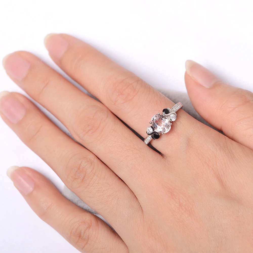 Morganite Infinity Oval Engagement Ring - Image 4