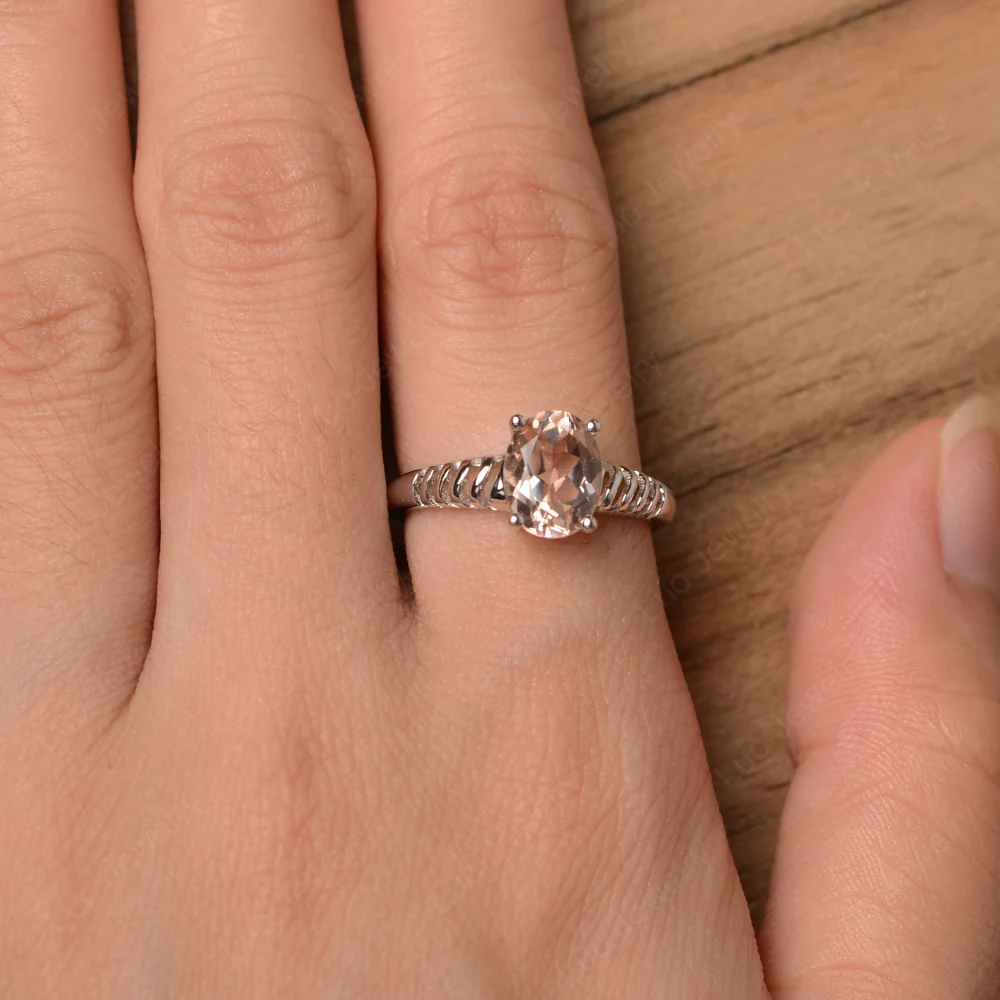 Morganite Spiral Ring - Image 4