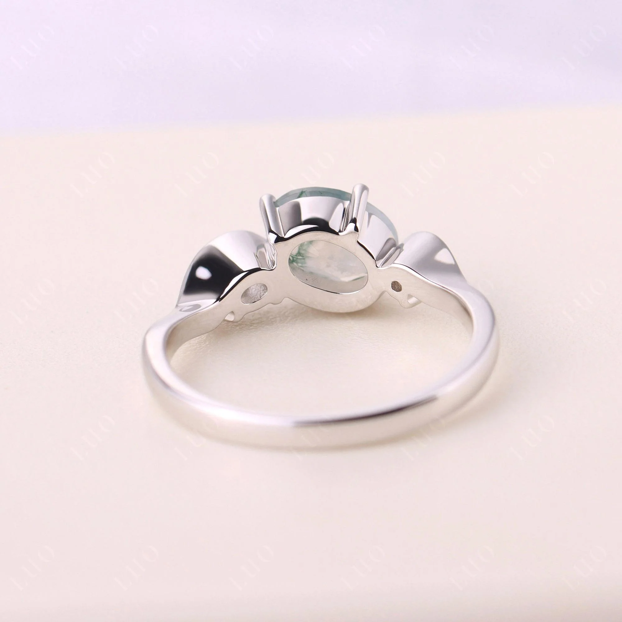 Moss Agate Wave Ring - Image 12