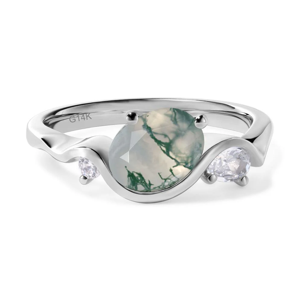 Moss Agate Wave Ring - Image 4