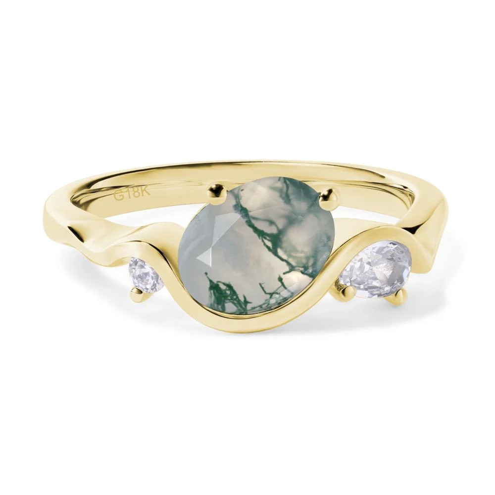 Moss Agate Wave Ring - Image 8