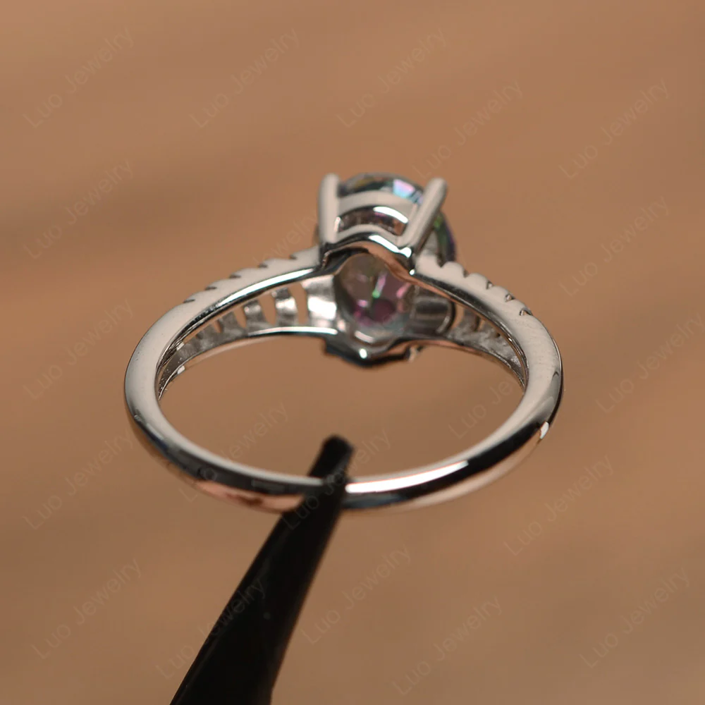 Mystic Topaz Non Traditional Engagement Ring - Image 3