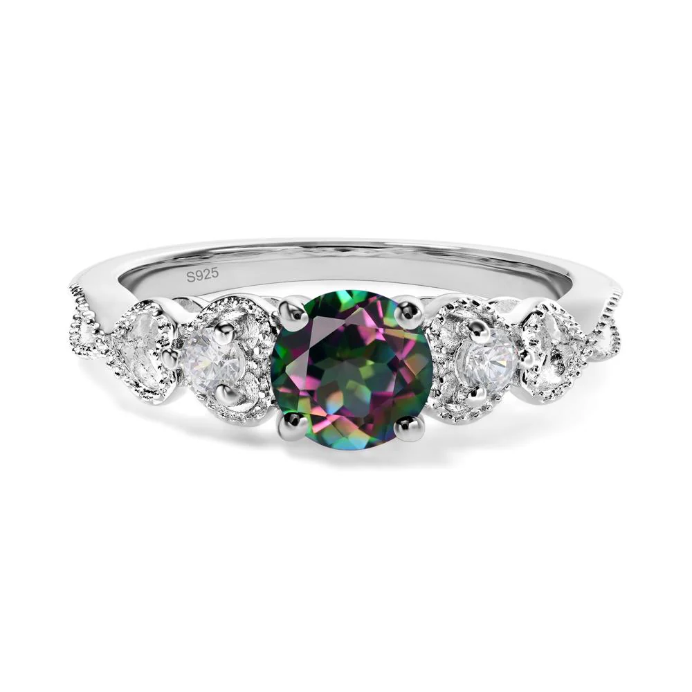 Mystic Topaz Vintage Style Engagement Ring - Image 2