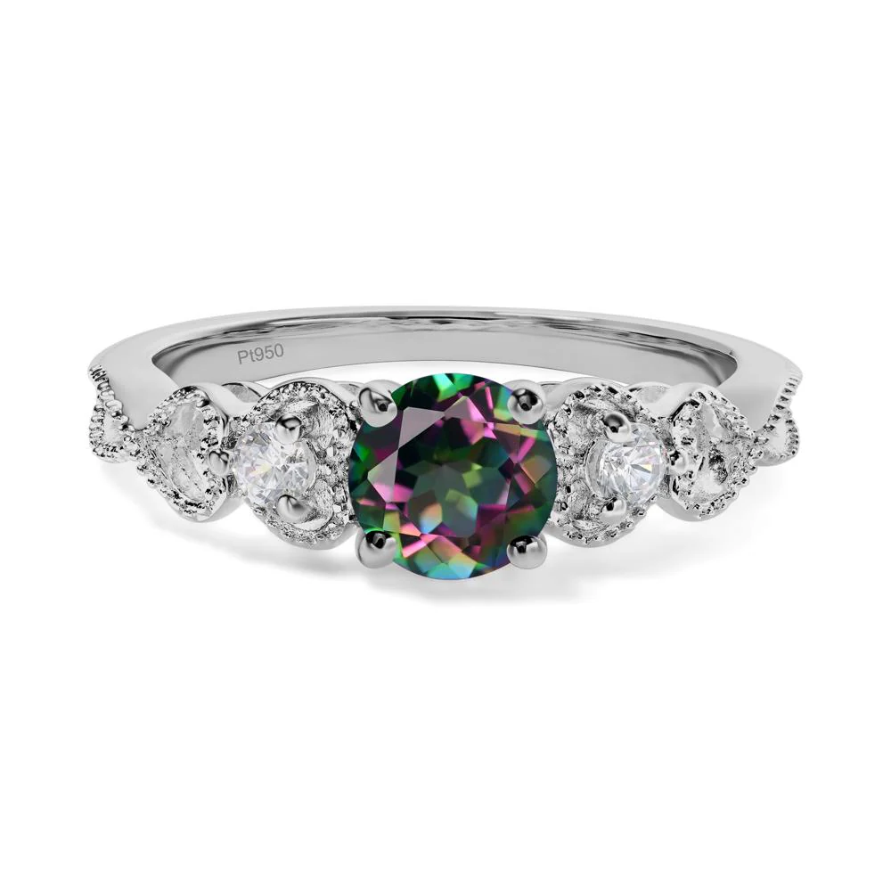 Mystic Topaz Vintage Style Engagement Ring - Image 6