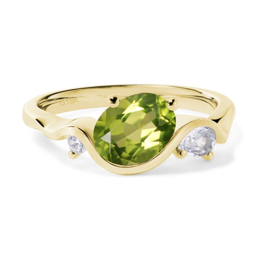 Peridot Wave Engagement Ring - Image 8