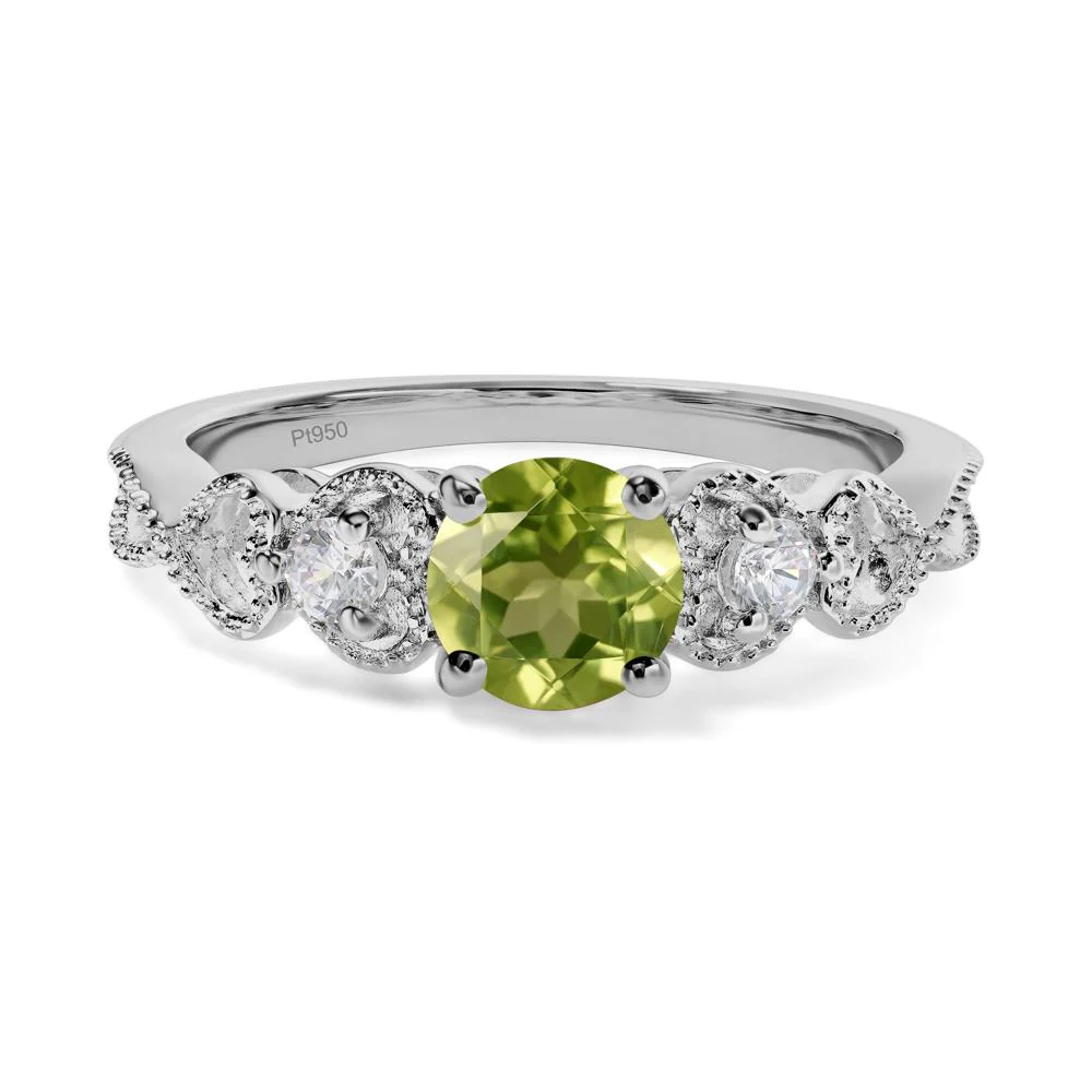 Peridot Vintage Style Engagement Ring - Image 6