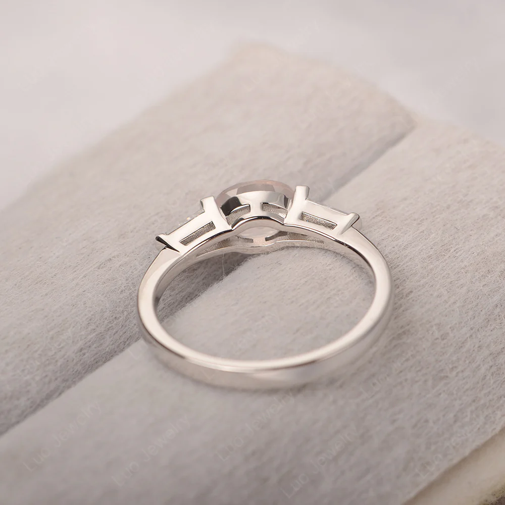 Low Profile Rose Quartz Ring - Image 3