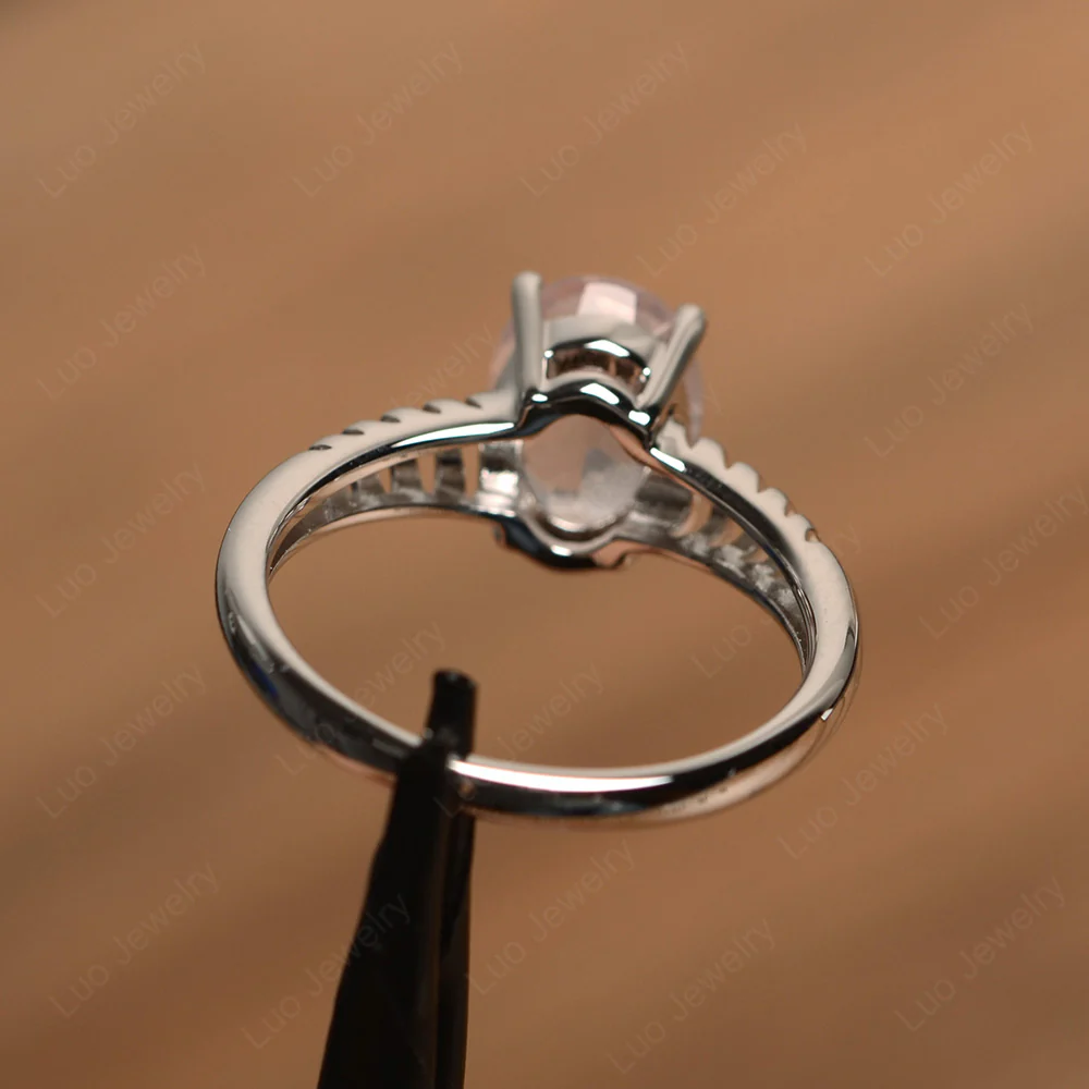 Rose Quartz Spiral Ring - Image 3