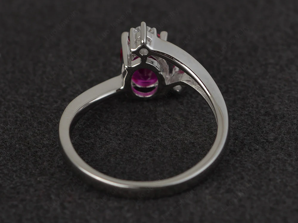 Ruby Asymmetrical Engagement Ring - Image 3