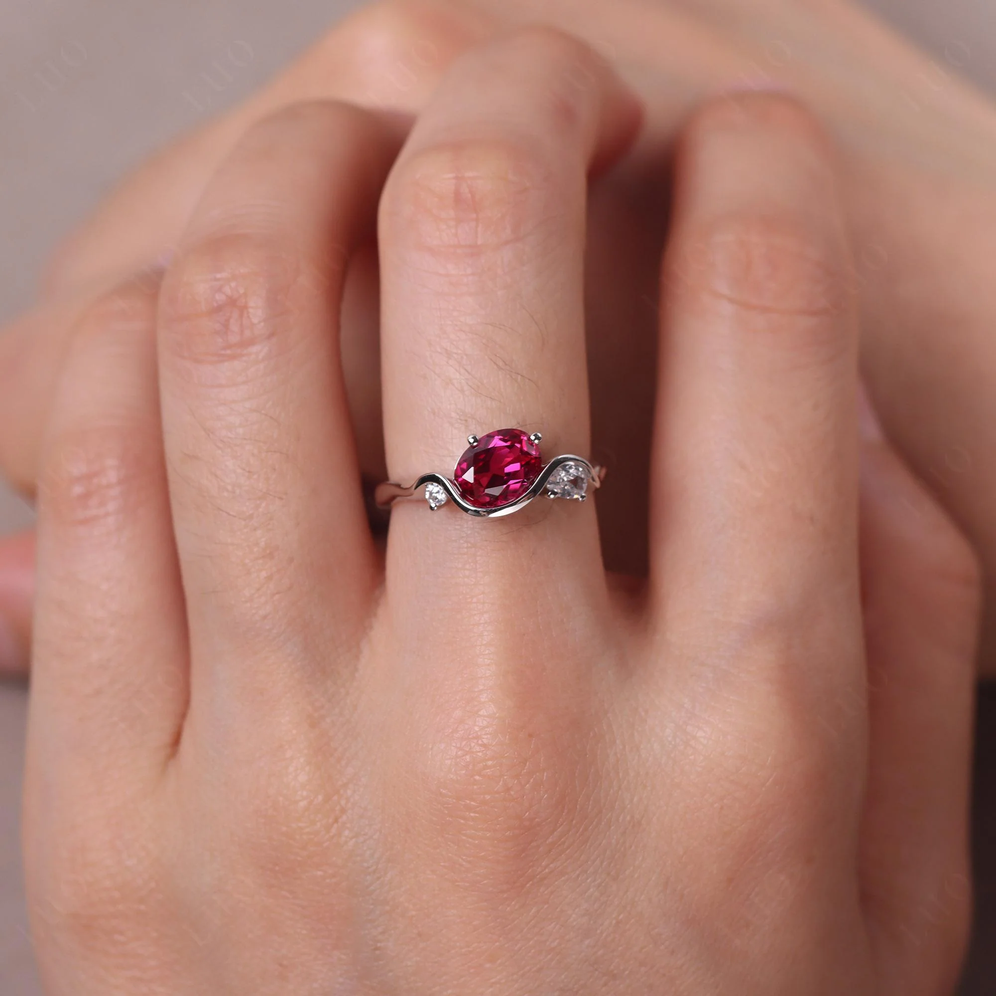 Ruby Wave Ring - Image 14