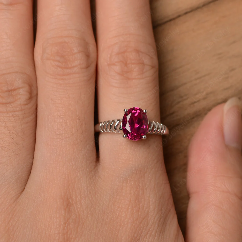Ruby Non Traditional Engagement Ring - Image 4