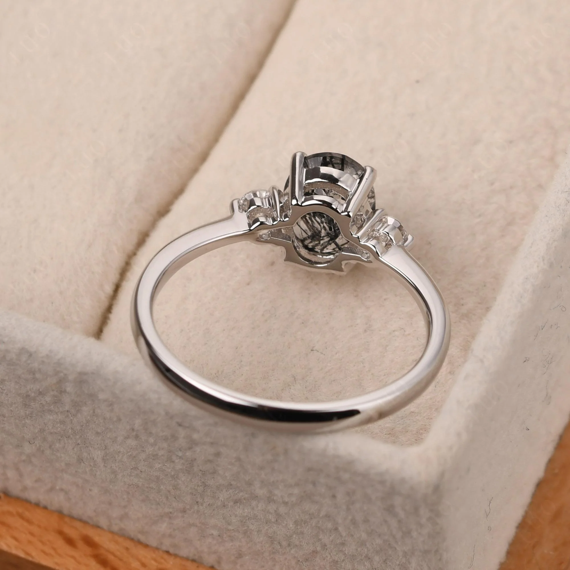 Trilogy Oval Black Rutilated Quartz Ring - Image 31